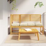 vidaXL Vankúše na palety pre 4 sedenia Krémové 40x40x8 cm Oxfordská látka