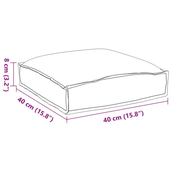 vidaXL Vankúše na palety pre 4 sedenia Krémové 40x40x8 cm Oxfordská látka – Obrázok 10