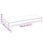 vidaXL Cushion na palety pre lavičky Sivý 120x40x8 cm Oxford látka – Obrázok 6