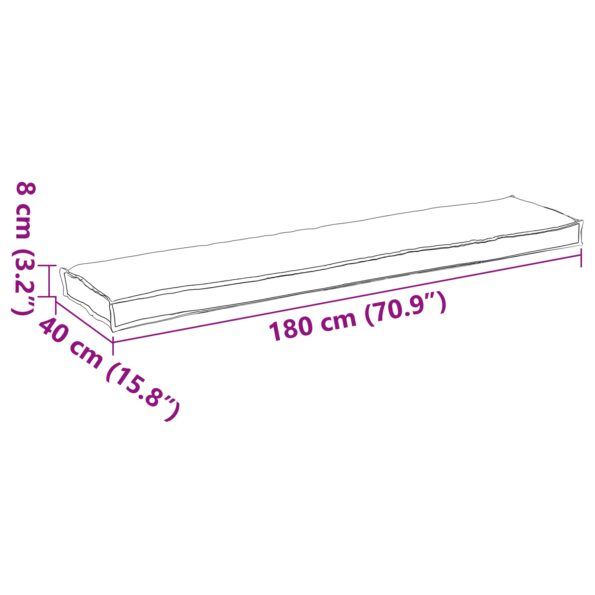 vidaXL Paletové vankúše pre lavicu 2 ks Tropická džungľa 180x40x8 cm Oxfordská tkanina – Obrázok 10