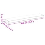 vidaXL Vankúše na palety pre lavičku 2 ks Sivé 200x40x8 cm Oxford látka – Obrázok 10