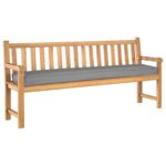 vidaXL Vankúše na palety pre lavičku 2 ks Sivé 200x40x8 cm Oxford látka – Obrázok 3