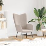 vidaXL Relaxačné kreslo svetlosivá kučeravá látka