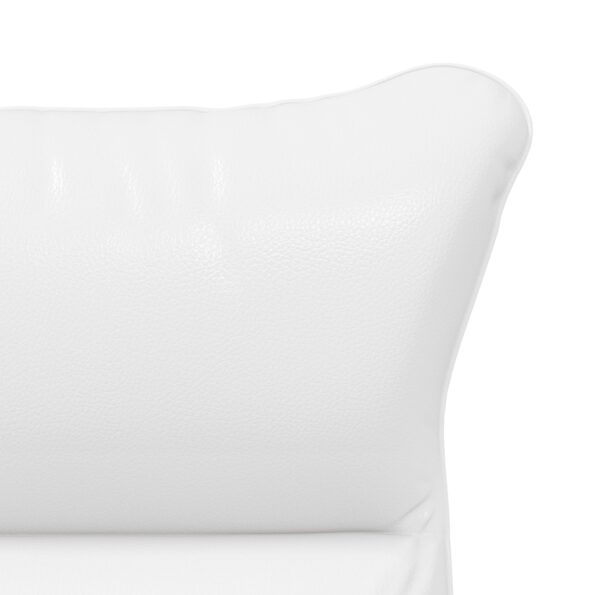 vidaXL Relaxačné kreslo biele umelé koža – Obrázok 7