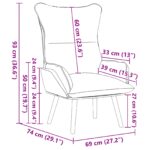 vidaXL Relaxačné kreslo Čierny textil – Obrázok 8