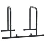 vidaXL Dip Bar s nastaviteľnou dĺžkou, nosnosť 120 kg, 96-117x67x75 cm z ocele – Obrázok 2