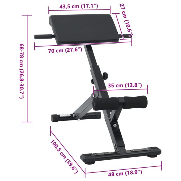 42002573_9.jpg vidaXL Hyperextenzná lavica 120 kg Skladacia a nastaviteľná oceľ – Obrázok 9