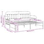 vidaXL Postelový rám s rozkladacím lôžkom Čierny 75x190 cm Oceľ – Obrázok 12