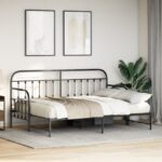 vidaXL Postelový rám s rozkladacím lôžkom Čierny 75x190 cm Oceľ – Obrázok 5