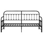 vidaXL Postelový rám s rozkladacím lôžkom Čierny 75x190 cm Oceľ – Obrázok 6