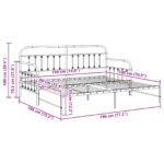 vidaXL Rám postele s trhom čierny 90x190 cm oceľ – Obrázok 12