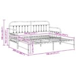 vidaXL Rám postele s prístelkou Čierny 100x190 cm Oceľ – Obrázok 12