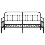 vidaXL Rám postele s prístelkou Čierny 100x190 cm Oceľ – Obrázok 6