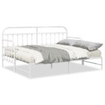 vidaXL Posteľ s prístelkou Biela 80x200 cm Oceľ – Obrázok 4