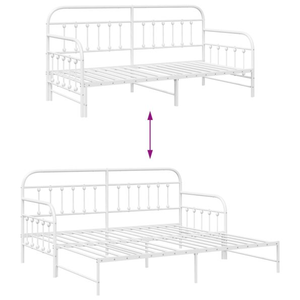 42002653_12.jpg vidaXL Rám postele s úložným priestorom Biela 100x190 cm Ocel – Obrázok 12