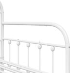 vidaXL Rám postele s rozťahovacím lôžkom, biela, 107x203 cm, oceľ – Obrázok 9