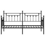 vidaXL Čierny rám na deň 75x190 cm, oceľ – Obrázok 6