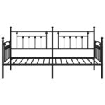 vidaXL Rám postele s denným lôžkom Čierny 90x190 cm Oceľ – Obrázok 6