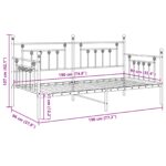 vidaXL Rám postele s pružiacou plochou Biely 90x190 cm Oceľ – Obrázok 10