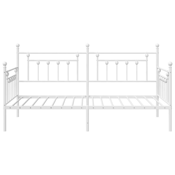 42002672_6.jpg vidaXL Rám postele s pružiacou plochou Biely 90x190 cm Oceľ – Obrázok 6