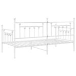 vidaXL Rám postele s pružiacou plochou Biely 90x190 cm Oceľ – Obrázok 8