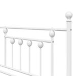 vidaXL Rám postele s pružiacou plochou Biely 90x190 cm Oceľ – Obrázok 9