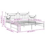 vidaXL Rám postele s prístelkou Biela 107x203 cm Oceľ – Obrázok 12