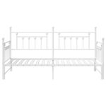 vidaXL Rám postele s prístelkou Biela 107x203 cm Oceľ – Obrázok 6