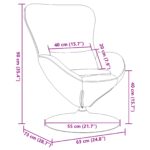 vidaXL Vajcové kreslo Svetlosivá Velvet – Obrázok 8