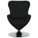 vidaXL Zavinovací kreslo čierna tkanina – Obrázok 4