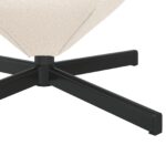 vidaXL Vajíčko kreslo krémová kučierkovaná látka – Obrázok 8