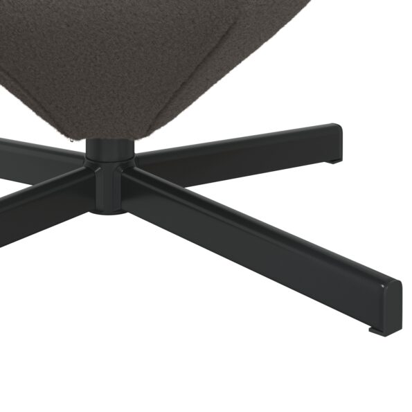 vidaXL vajcová stolička tmavo šedá s plyšovým povrchom – Obrázok 8