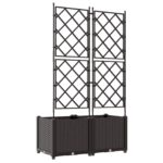 vidaXL Záhradný kvetináč s treliskom 2 ks Hnedý 80x40x143 cm – Obrázok 7