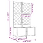 vidaXL Záhradný kvetináč s treliskom 2 ks Hnedý 80x40x143 cm – Obrázok 9