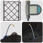 vidaXL Záhradné kvetináče s vodným zavlažovacím systémom Hnedá – Obrázok 8