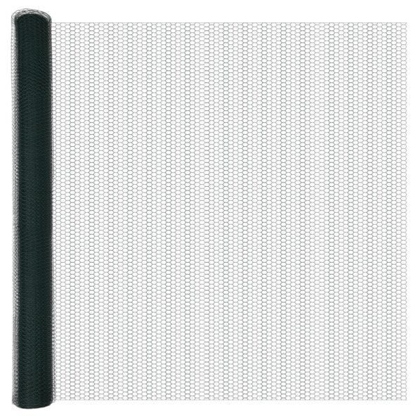 vidaXL Hexagónová ohrada Zelená 1.6x100 m Oceľ – Obrázok 4