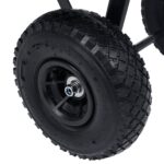 vidaXL Záhradný vyklápací ručný vozík 300 kg 75 l čierny – Obrázok 6