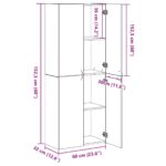 vidaXL Kartotéka Sada 2 Staré drevo Solidné recyklované drevo – Obrázok 12
