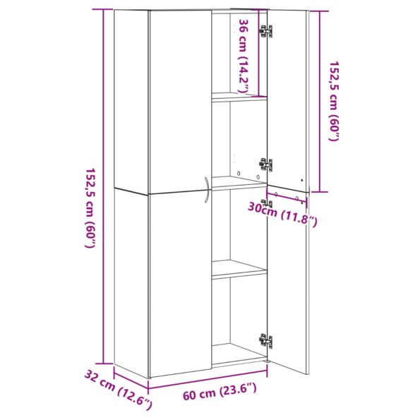 vidaXL Kartotéka Sada 2 Staré drevo Solidné recyklované drevo – Obrázok 12