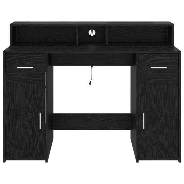 vidaXL stôl čierny dub 120x55x91 cm – Obrázok 6