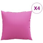 vidaXL Rozptýlené vankúše 4 ks Ružový 40x40 cm Textil – Obrázok 3