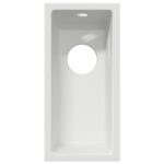 vidaXL kuchynský drez s prepúšťacou dierou v bielej granitovej farbe – Obrázok 6