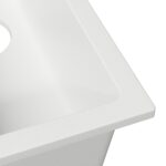 vidaXL kuchynský drez s prepúšťacou dierou v bielej granitovej farbe – Obrázok 7