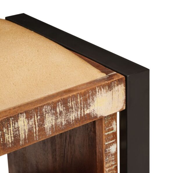 vidaXL Úložná lavička Viacfarebná 80x35x40 cm Masívne recyklované drevo – Obrázok 8