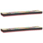 vidaXL Nástenné police 2 ks 100x20x6 cm Pevné mango – Obrázok 6