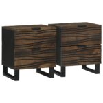 vidaXL Nočné skrinky 2 ks 40x33.5x46 cm Masívne drevo Mango