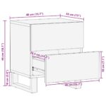 vidaXL Nočné skrinky 2 ks 40x33.5x46 cm Masívne drevo Mango – Obrázok 12