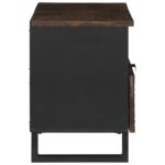 vidaXL Mediálna skriňa 80x33.5x46 cm z pevného dreva Mangou – Obrázok 4
