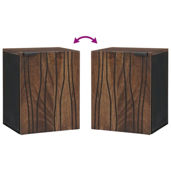 vidaXL Kúpeľňová závesná skrinka 38x33.5x48 cm z masívneho dreva a kvalitného dreva – Obrázok 9