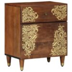 vidaXL Nočný stolík Medová hnedá Solidné drevo 50 x 33 x 60 cm Trvácny